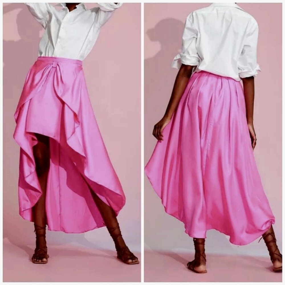 Cynthia Rowley Silk Bow Skirt Pink Size 8